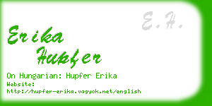 erika hupfer business card